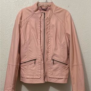 a.n.a Pink faux leather jacket. Size M